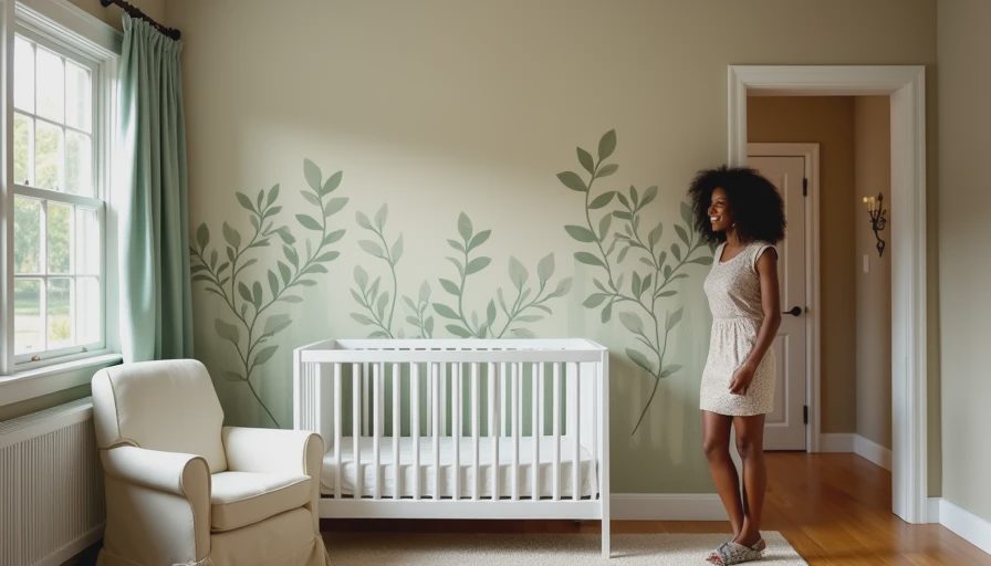 Help me choose: nursery wallpaper accent wall now, or wait and put that money into better storage?