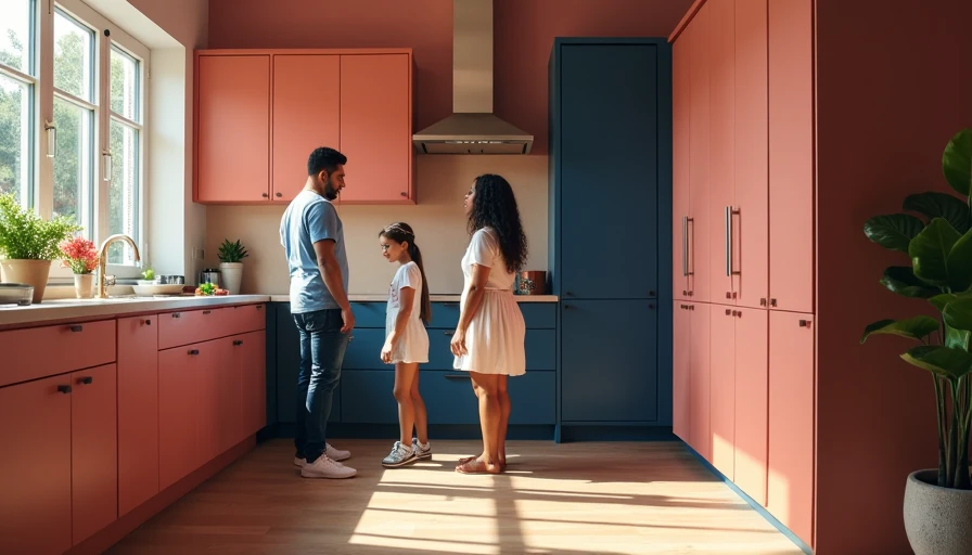 Illustration for design of kitchen wardrobe