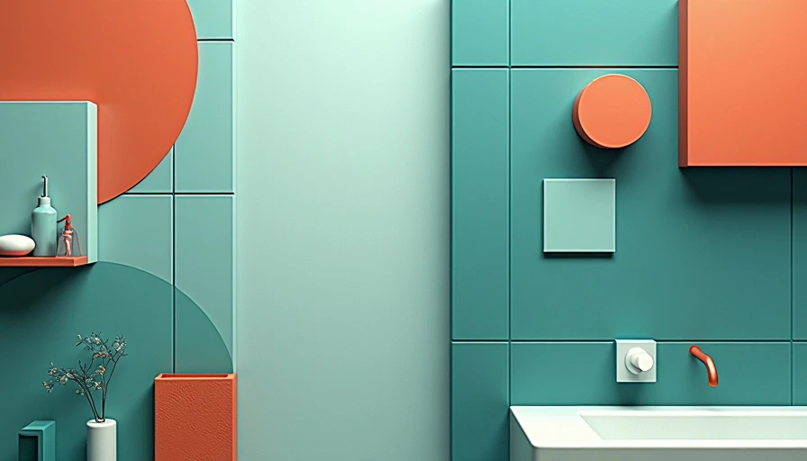 Visual context for bathroom tiles blue colour