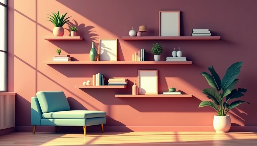 Visual context for floating shelves ideas