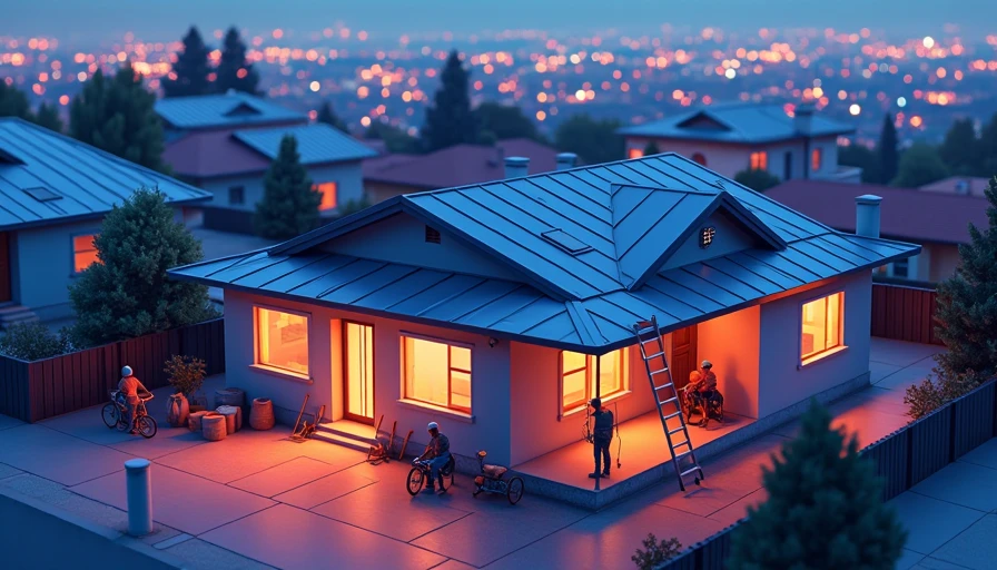 Visual context for metal roofing texture