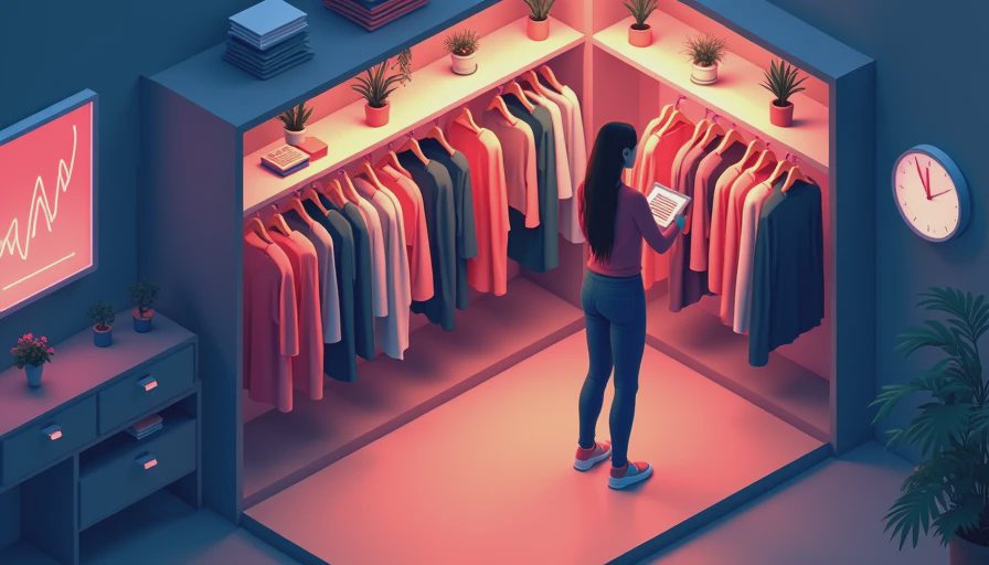 Illustration for walk in closet